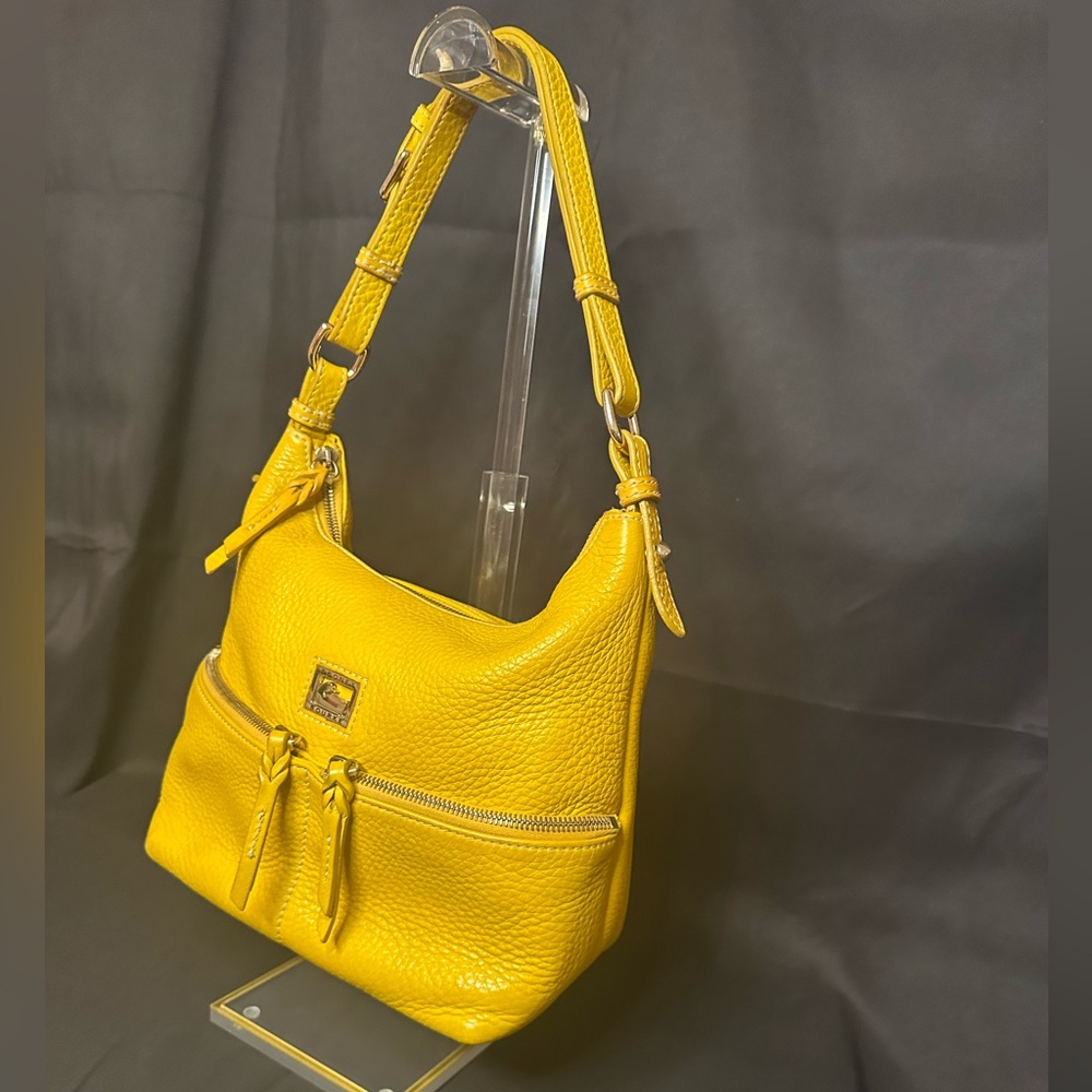Dooney & Bourke Mustard Dillen HoBo - Picture 2 of 11